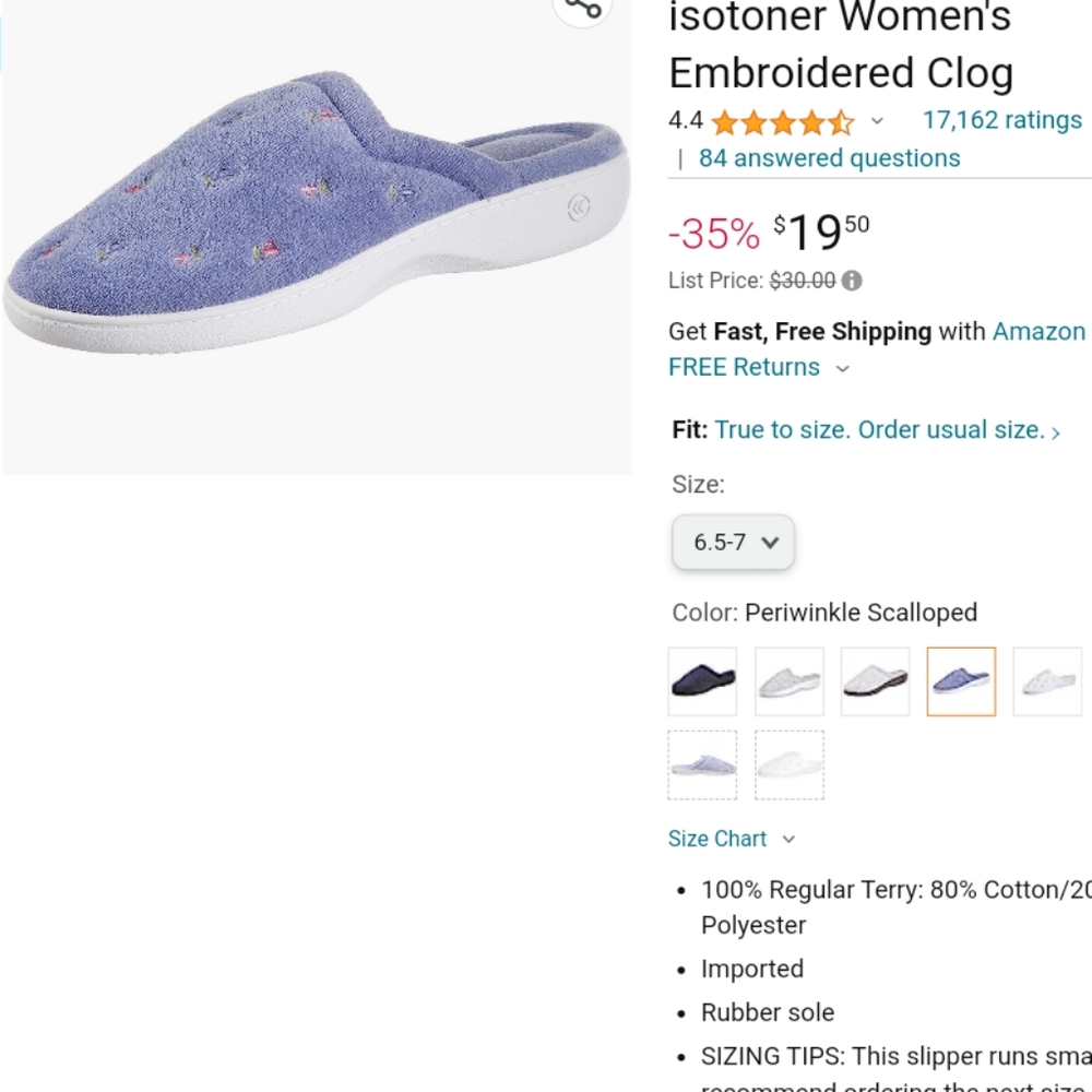 Isotoner slippers XL size 9.5-10 ligh blue